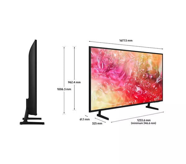 SAMSUNG DU7100 85 inch Crystal UHD 4K HDR Smart TV (2024) - UE85DU7100