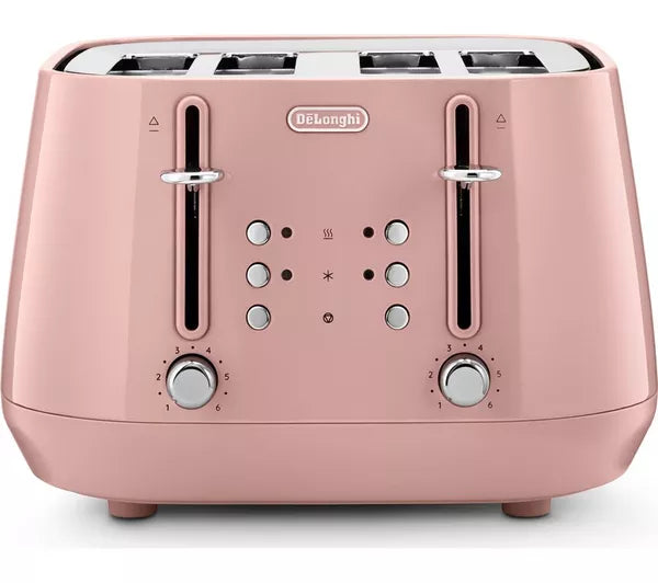 DELONGHI Eclettica 4-Slice Toaster Pink | CTY4003.PK
