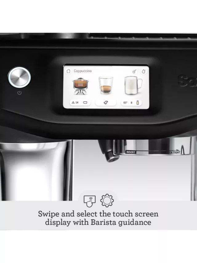 Sage the Barista Touch™ Impress Stainless Steel Coffee Machine Truffle Black | SES881BTR4GUK1