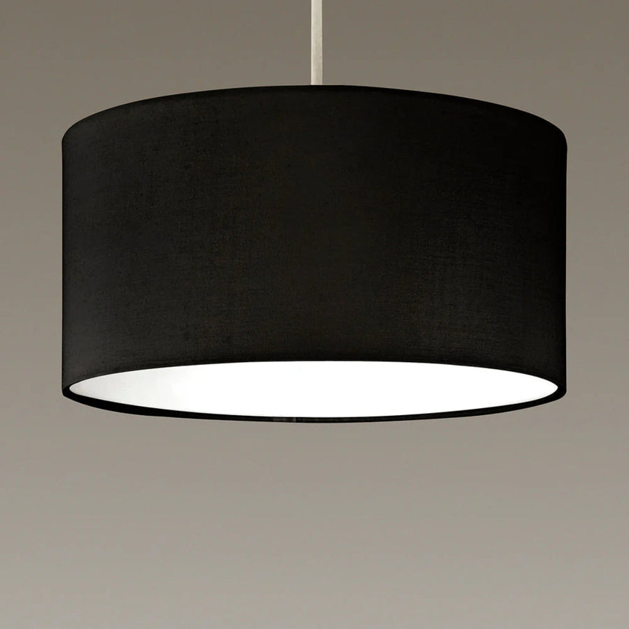Lucia Ceiling Pendant Shade in Black with Diffuser- L30LUCIABLK/PEN