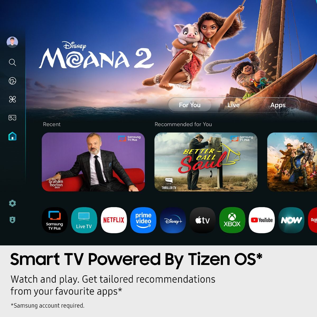 Samsung 50" Crystal UHD U7000F 4K Smart TV | UE50U7000FKXXU