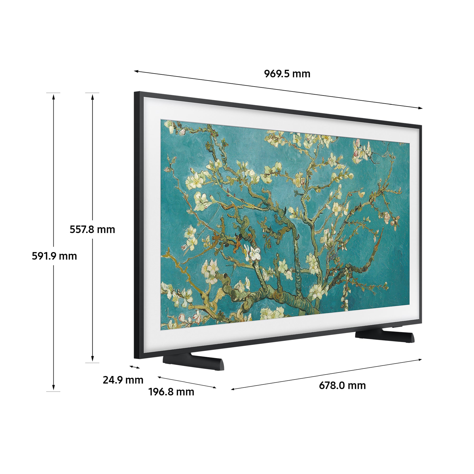 Samsung 43" The Frame Art Mode 4K HDR QLED Smart TV - Black | QE43LS03BGUXXU