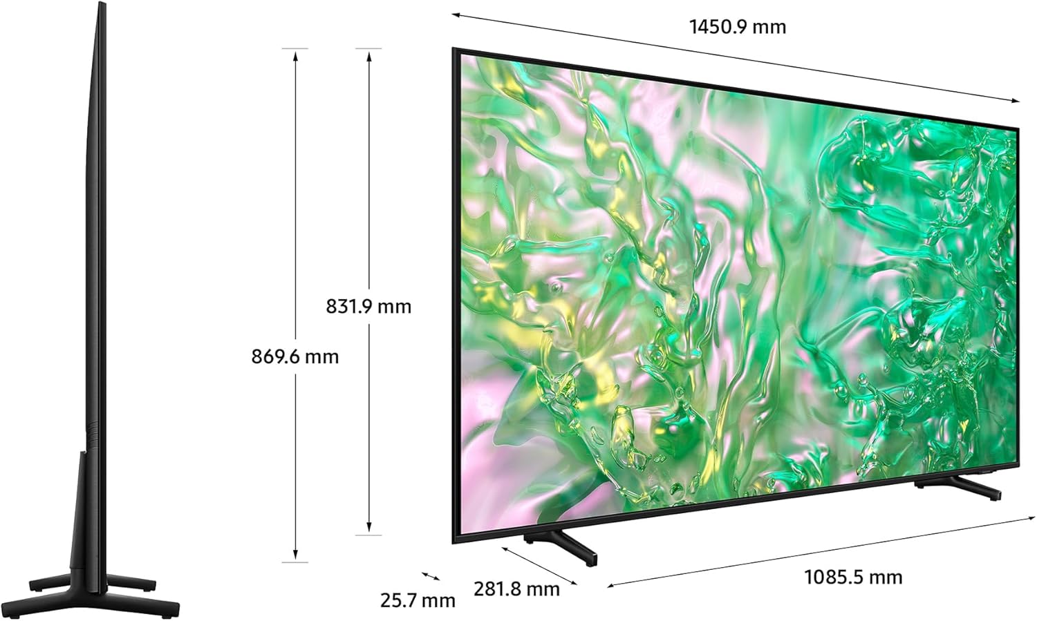 Samsung DU8070 65" Crystal UHD 4K HDR Smart TV (2024) | UE65DU8070UXXU