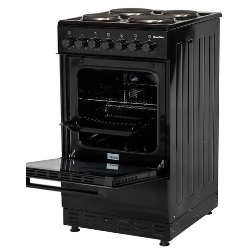 PowerPoint 50cm Single Cavity with Solid Hob Black l P05E1S1BL