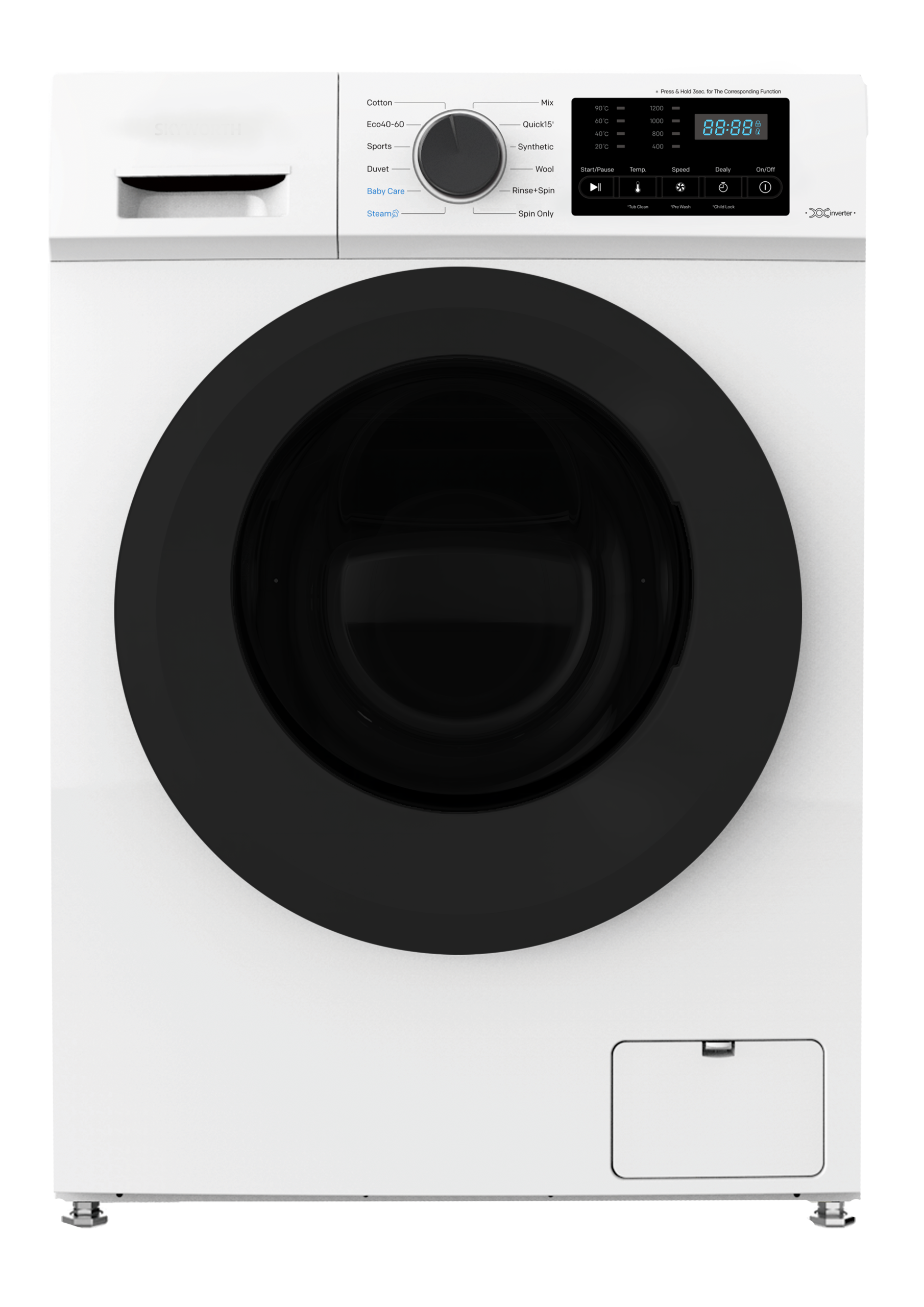 PowerPoint 8kg 1400rpm A Rated Washing Machine | P35148SKW-A