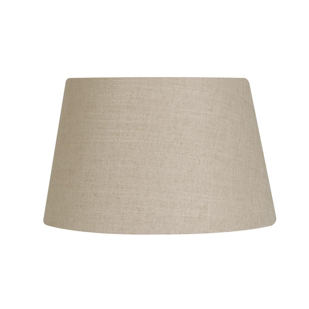 Oaks Bracken Brown 12" Vintage Linen Drum Lamp Shade | LR01/12BR