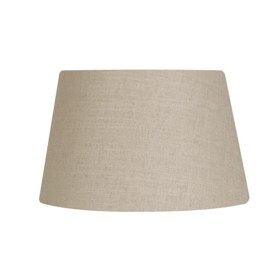 Oaks Bracken Brown 12" Vintage Linen Drum Lamp Shade | L901/12BR