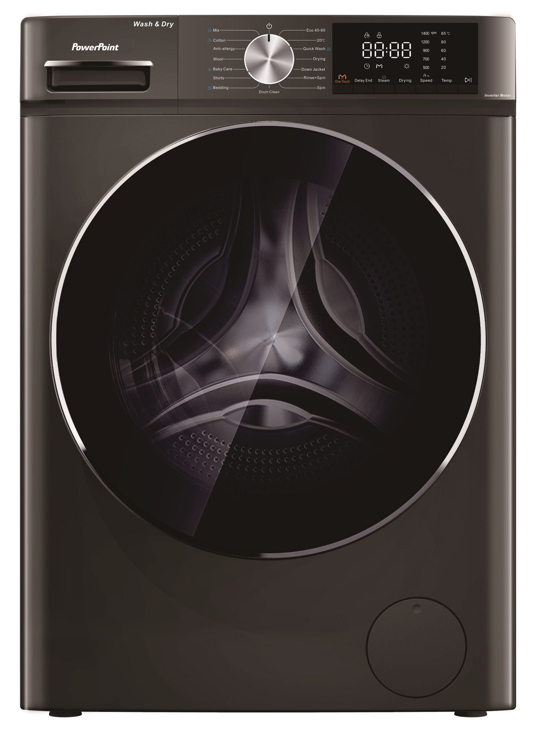 PowerPoint 10Kg / 6Kg Washer Dryer Black | P3210614MLG