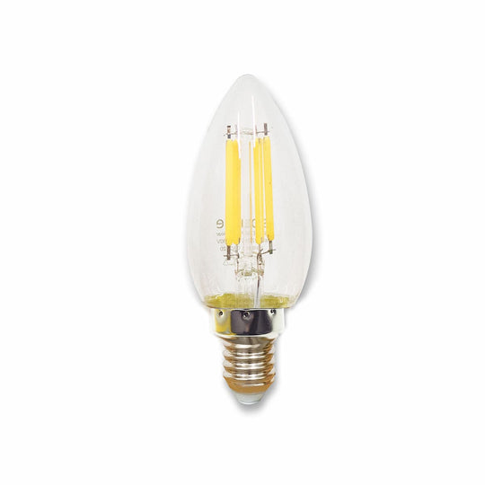 Source LED Filament Dimmable Clear Glass Candle E14 (Warm White) 4w, 2700K