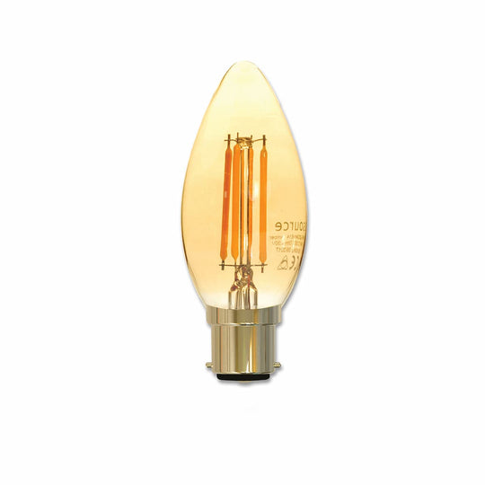 Source LED Filament Dimmable Vintage Candle B22, 4w, 2200K