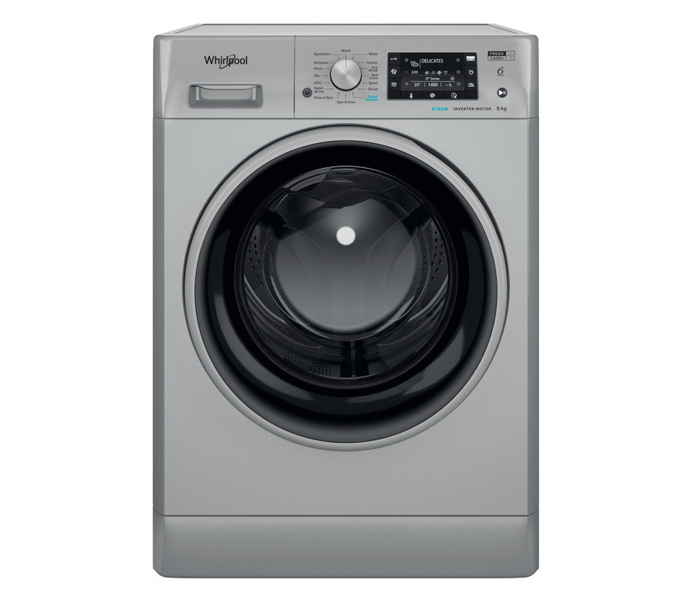 Whirlpool FreshCare+ Washing Machine 9kg 1400rpm Silver | FFD9489SBSVUK