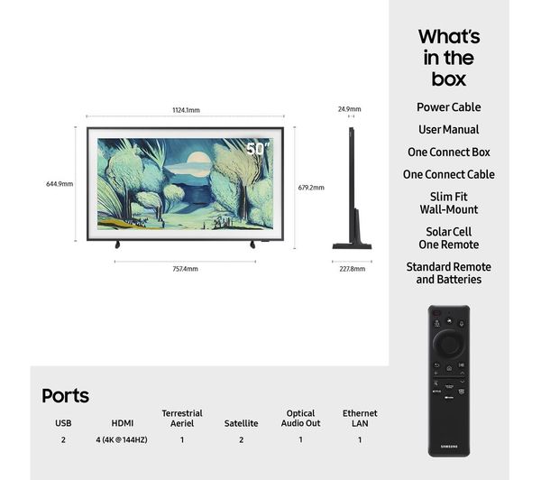 Samsung 50" The Frame QLED 4K Smart TV | QE50LS03FAUXXU