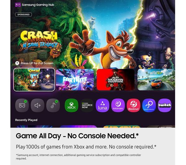 Samsung U8000F 65" Crystal UHD Smart TV (2025) | UE65U8000FKXXU