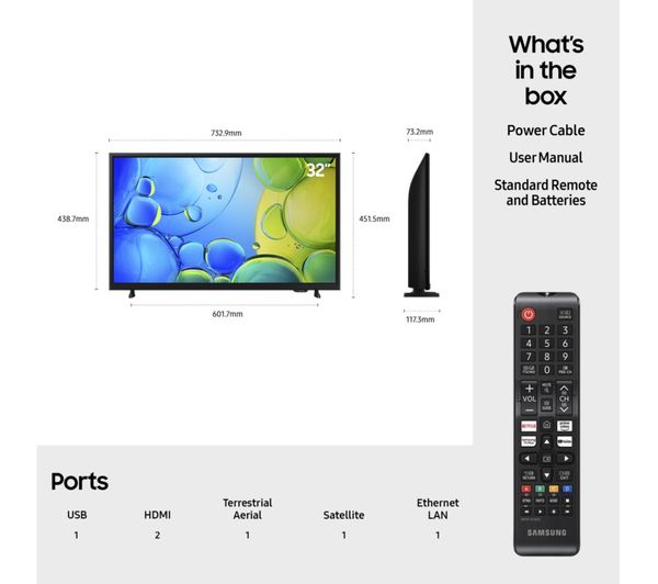 Samsung F6000 32" Full HD HDR Smart TV (2025) | UE32F6000FKXXU