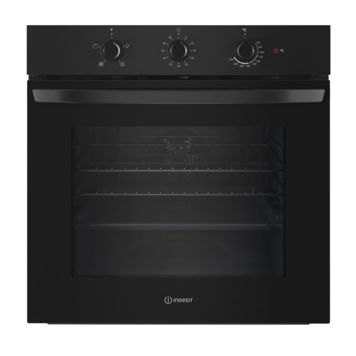 Indesit Click&Clean Electric Single Fan Oven Black | IO233BUK
