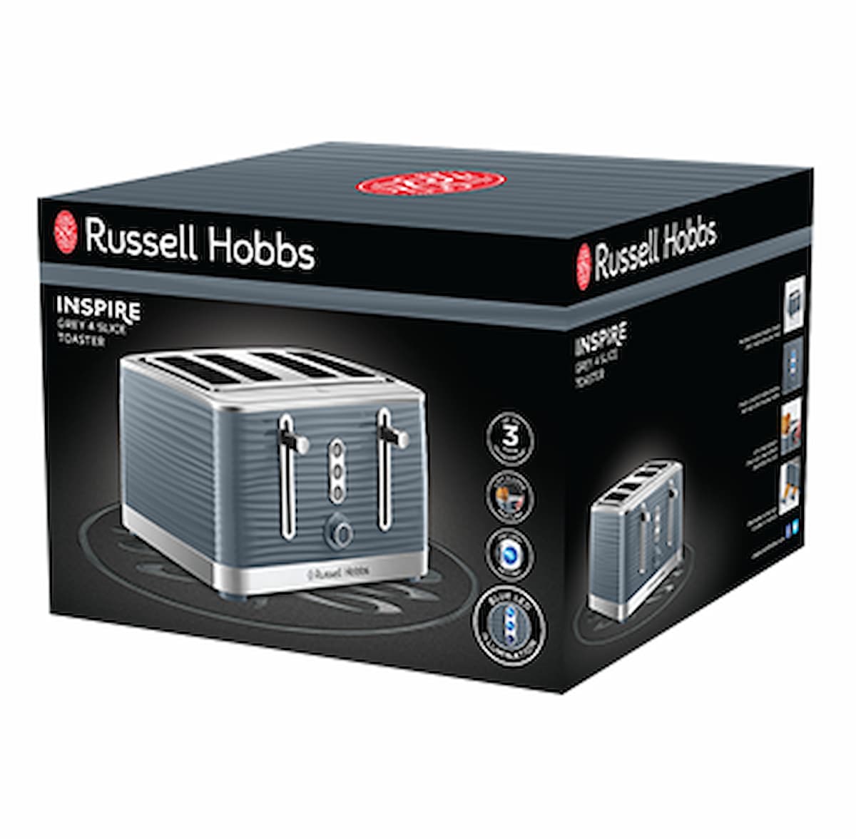 Inspire 4 Slice Grey Toaster 24383