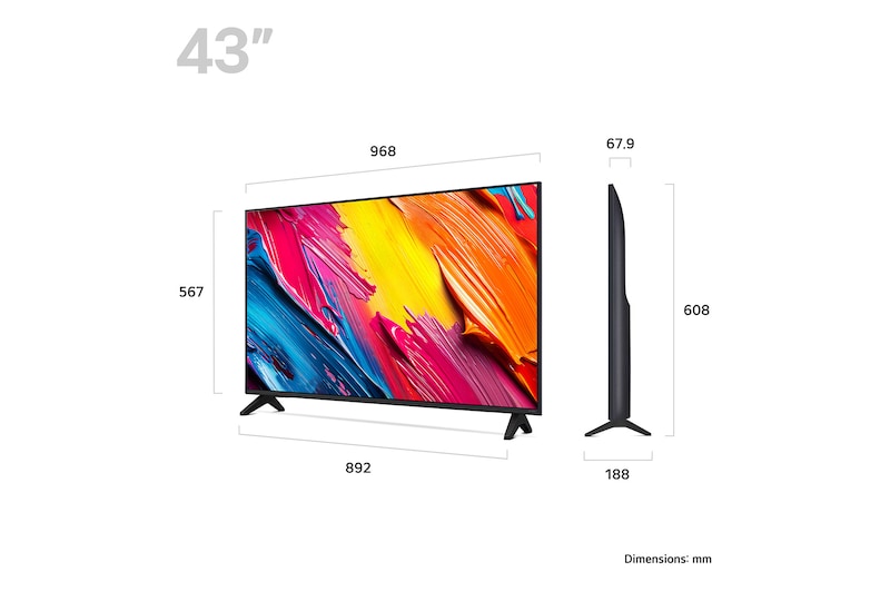 LG 43 Inch QNED AI 4K Smart TV 2025 | 43QNED70A6A.AEK