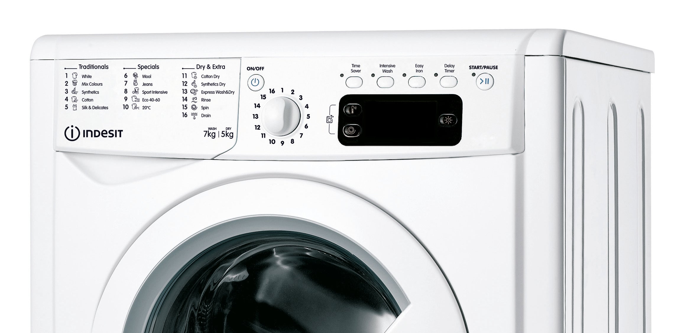 Indesit Ecotime 7KG/5KG 1400 Spin Washer Dryer | IWDD75145UKN (6576291446861)