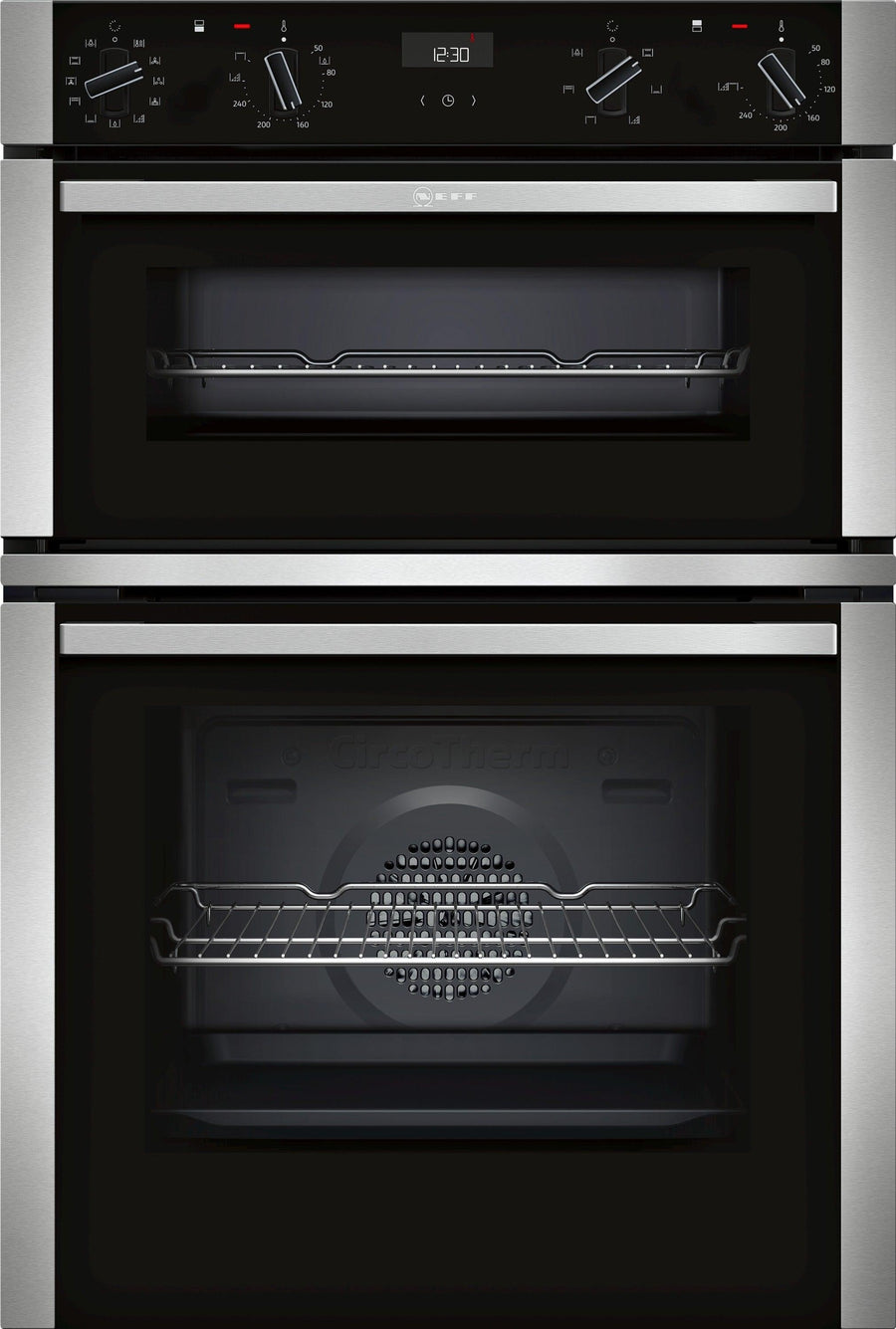 Neff Built-In Electric Double Oven with CircoTherm - Black | U1ACE5HN0B