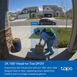 Tapo TP-Link Smart Video Doorbell Camera Wireless 2K | TAPOD210 thumbnail 3