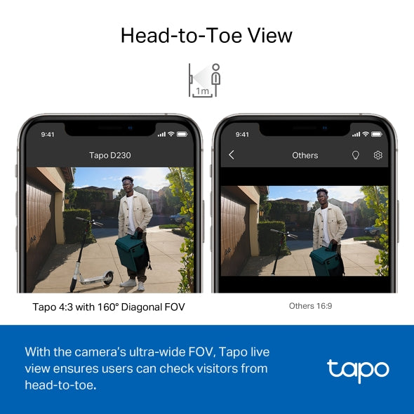 TP-Link Tapo Smart Battery Video Doorbell | TAPOD230S1