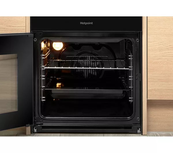 Hotpoint 50cm Twin Cavity Cooker Black | HD5V92KCB