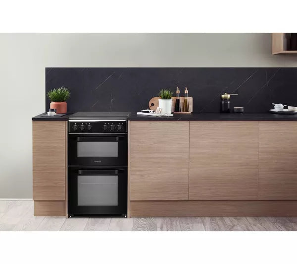 Hotpoint 50cm Twin Cavity Cooker Black | HD5V92KCB
