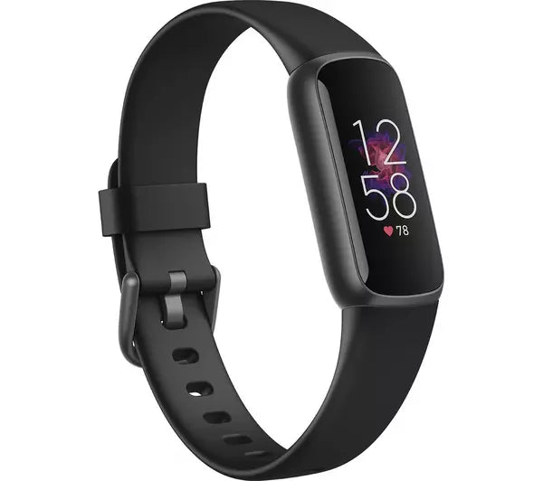 Fitbit Luxe Fitness And Wellness Tracker Smart Watch Black & Graphite Stainless Steel l FB422BKBK
