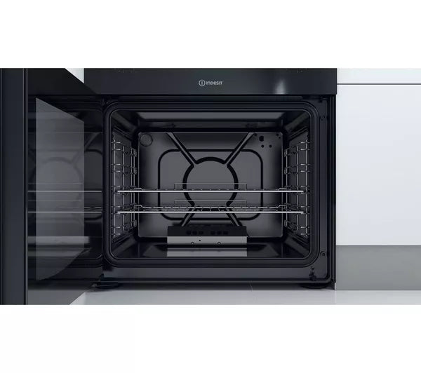 Indesit 60cm Gas Double Cooker Black | ID67G0MCBUK