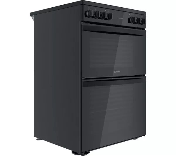Indesit 60 cm Electric Ceramic Cooker Black | ID67V9KMB