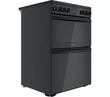 Indesit 60 cm Electric Ceramic Cooker Black | ID67V9KMB thumbnail 3