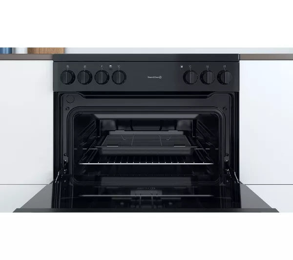 Indesit 60 cm Electric Ceramic Cooker Black | ID67V9KMB