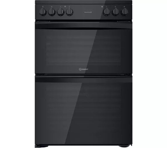 Indesit 60 cm Electric Ceramic Cooker Black | ID67V9KMB