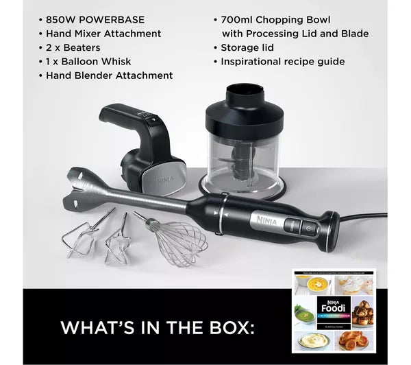 Ninja Foodi 3-in-1 Hand Blender, Mixer & Chopper | CI100UK