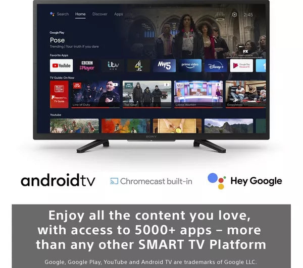 Sony W800 32" HD Ready HDR LCD Smart TV | KD32W800P1U