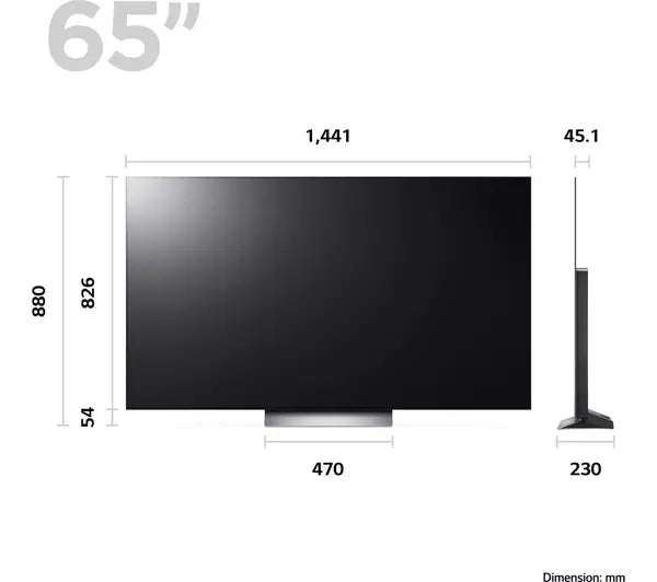 LG 65" C3 OLED EVO 4K Smart TV | OLED65C34LA.AEK