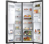 Haier American Fridge Freezers Black | HSW59F18EIPT thumbnail 2