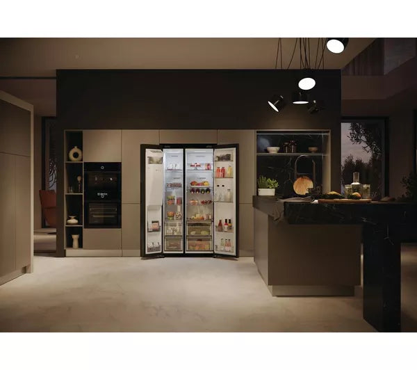 Haier American Fridge Freezers Black | HSW59F18EIPT
