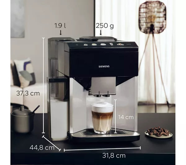 Siemens EQ500 Bean to Cup Coffee Machine Black & Silver | TQ513GB1