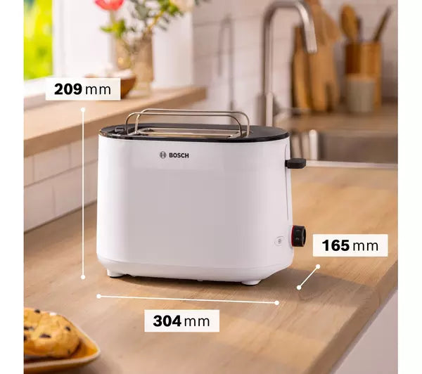 Bosch My Moments Delight 2 Slice Toaster White | TAT2M121GB