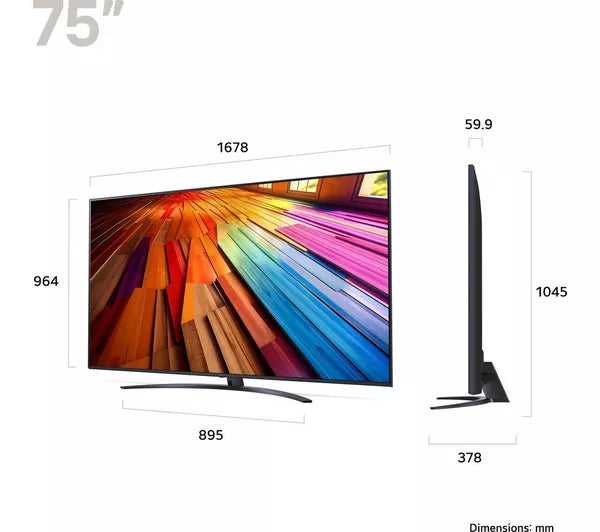 LG 75" UT81 UHD 4K Smart TV | 75UT81006LA.AEK