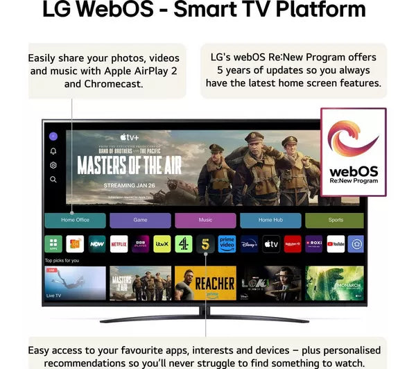 LG 75" UT81 UHD 4K Smart TV | 75UT81006LA.AEK