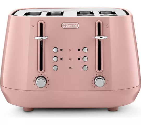 DELONGHI Eclettica 4-Slice Toaster Pink | CTY4003.PK