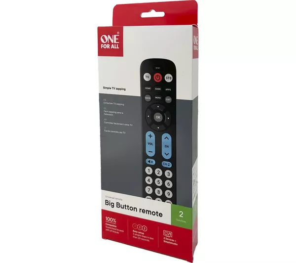 One For All Big Button Universal Remote Control | URC6821