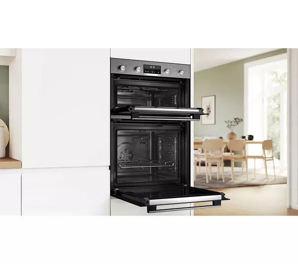 Bosch Series 6 Electric Double Pyrolytic Smart Oven Stainless Steel | MBA578BS7B