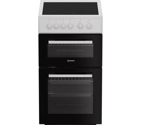 Indesit 50cm Electric Cooker with Ceramic Hob White | ITE5VMW