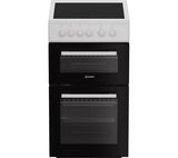 Indesit 50cm Electric Cooker with Ceramic Hob White | ITE5VMW thumbnail 1
