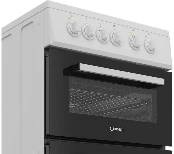 Indesit 50cm Electric Cooker with Ceramic Hob White | ITE5VMW