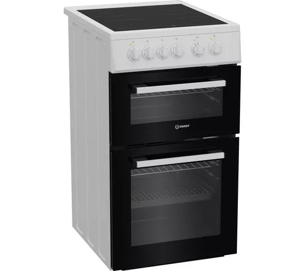 Indesit 50cm Electric Cooker with Ceramic Hob White | ITE5VMW