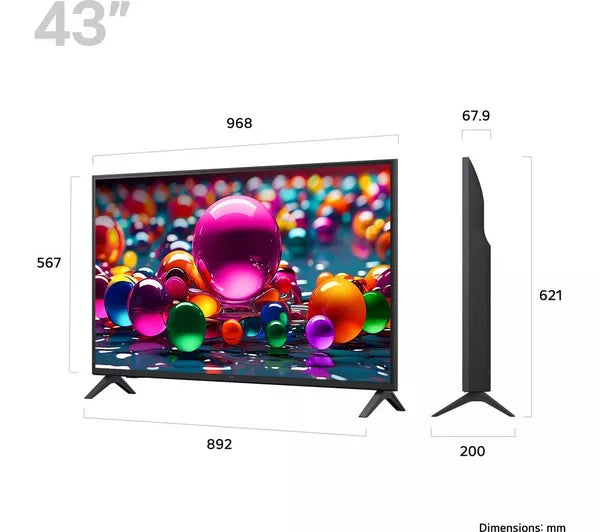 LG UR75 43" 4K HDR LED Smart TV | 43UA75006LA.AEK